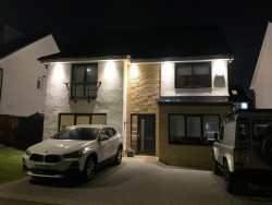 front garden of house lighting