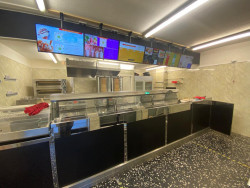 commercial fast food lighting tv electrical
