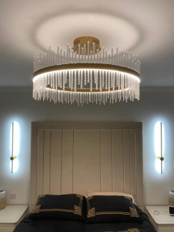 modern lighting bespoke chandelier bedroom