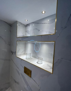 lighting led glasses gold inlays marble