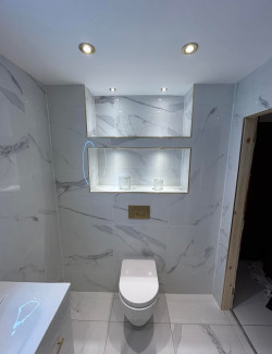 marble wall toilet floor lighting led