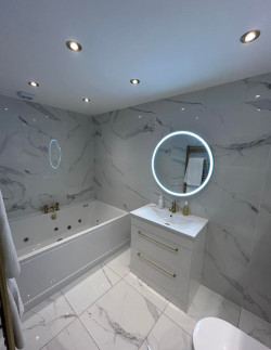 bathroom lighting marble wall floor