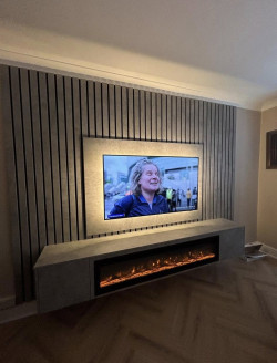 tv electric fire lighting